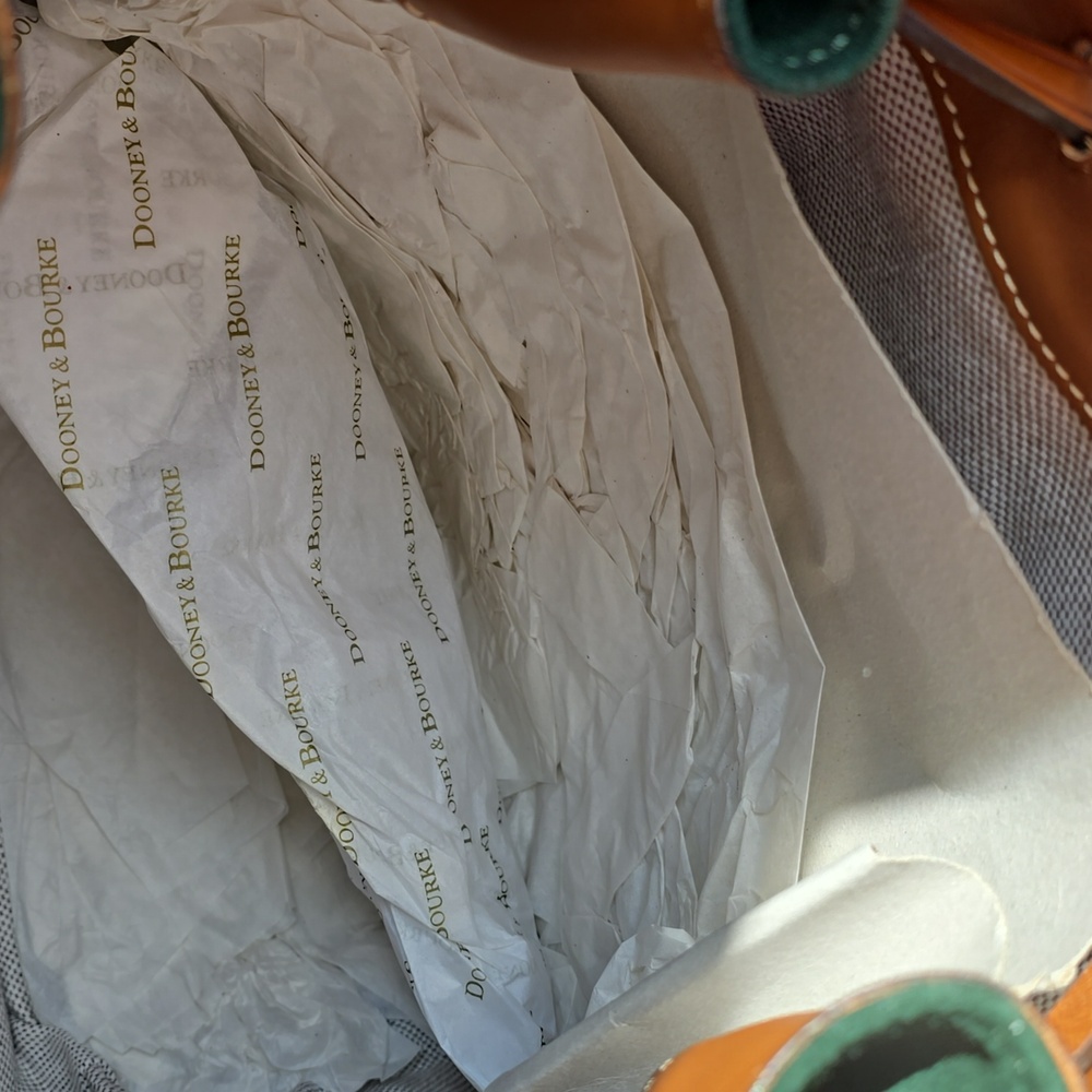 Dooney & Bourke Green Suede Bucket Bag - Picture 11 of 16